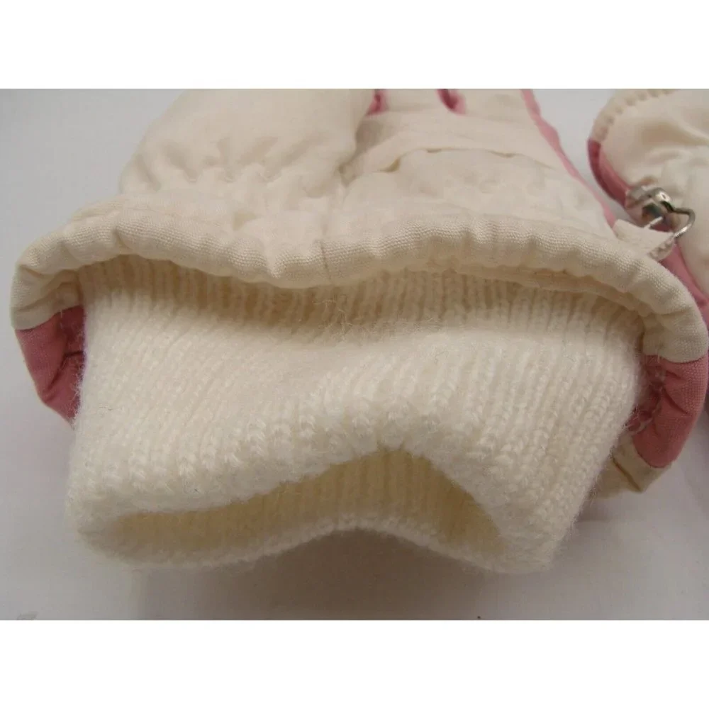 Thinsulate Insulated Sure Grip Gloves Womens Size L White Pink Ski Winter Sport